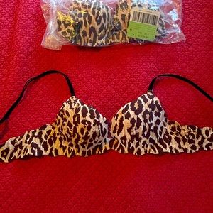 Victoria Secret bra. Leopard print, secret embrace push-up, 36B I have one left